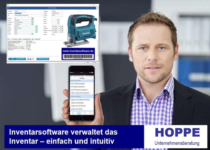 Digitale Inventarverwaltung von Hoppe Die Hoppe Unternehmensberatung ist fhrender Anbieter fr die digitale Inventarverwaltung Inventarerfassung Inventarsoftware